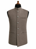 Grey Check Pattern Waistcoat for Men
