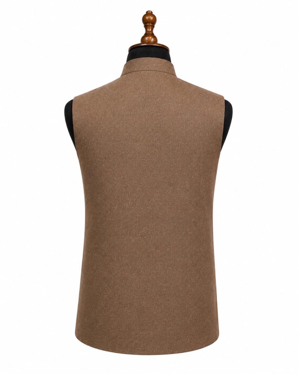 Brown Embossed Waistcoat for Men