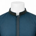 Dark Turquoise Embroidered Kurta Shalwar For Men