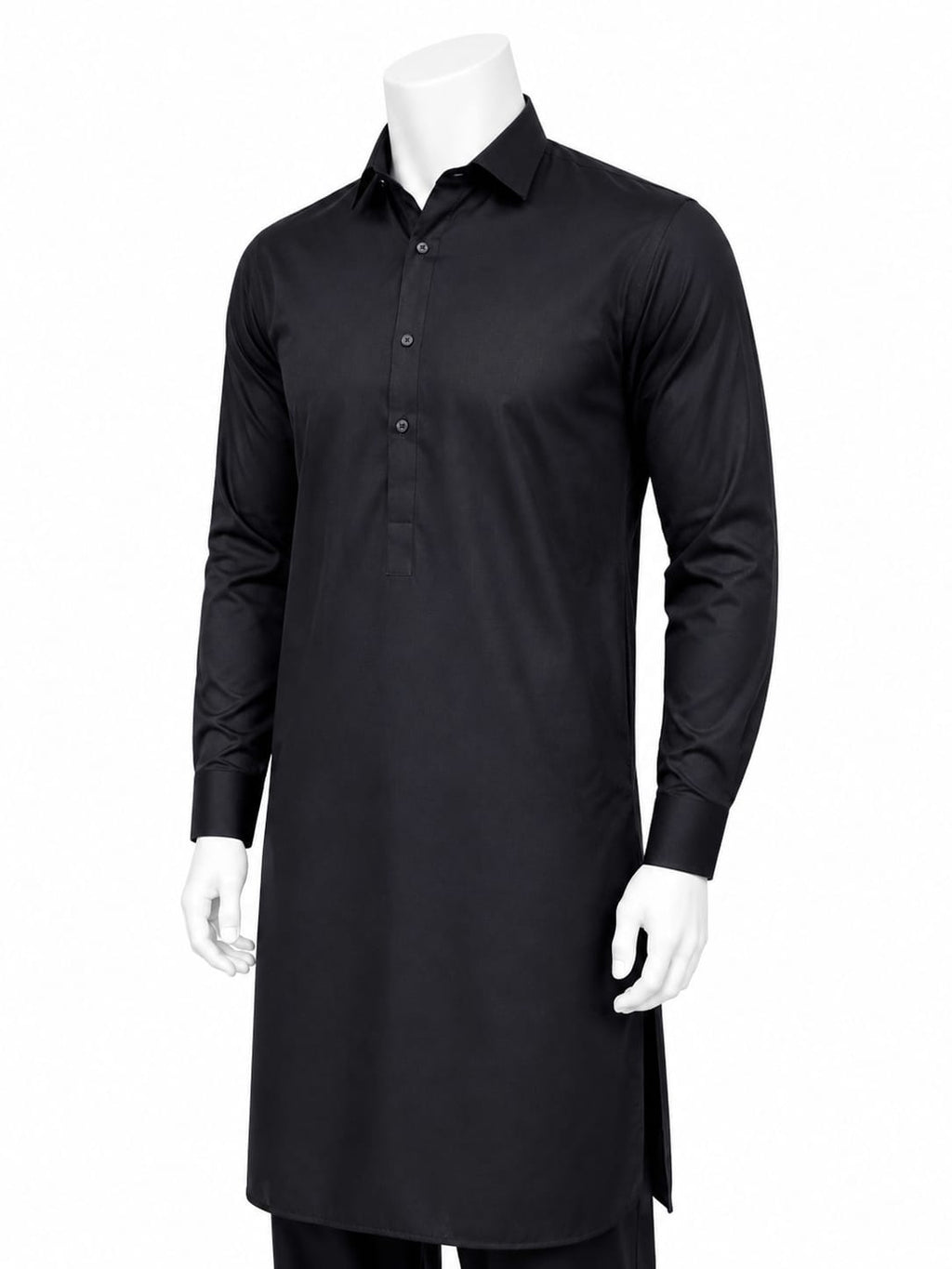 Deep Black Kameez Shalwar For Men