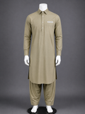 Khaki 100% Cotton Shalwar Kameez