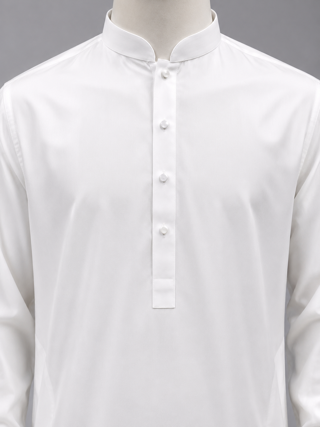 White Band Collar Kurta Shalwar