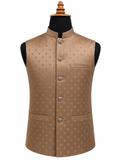 Mocha Tan Textured Waistcoat
