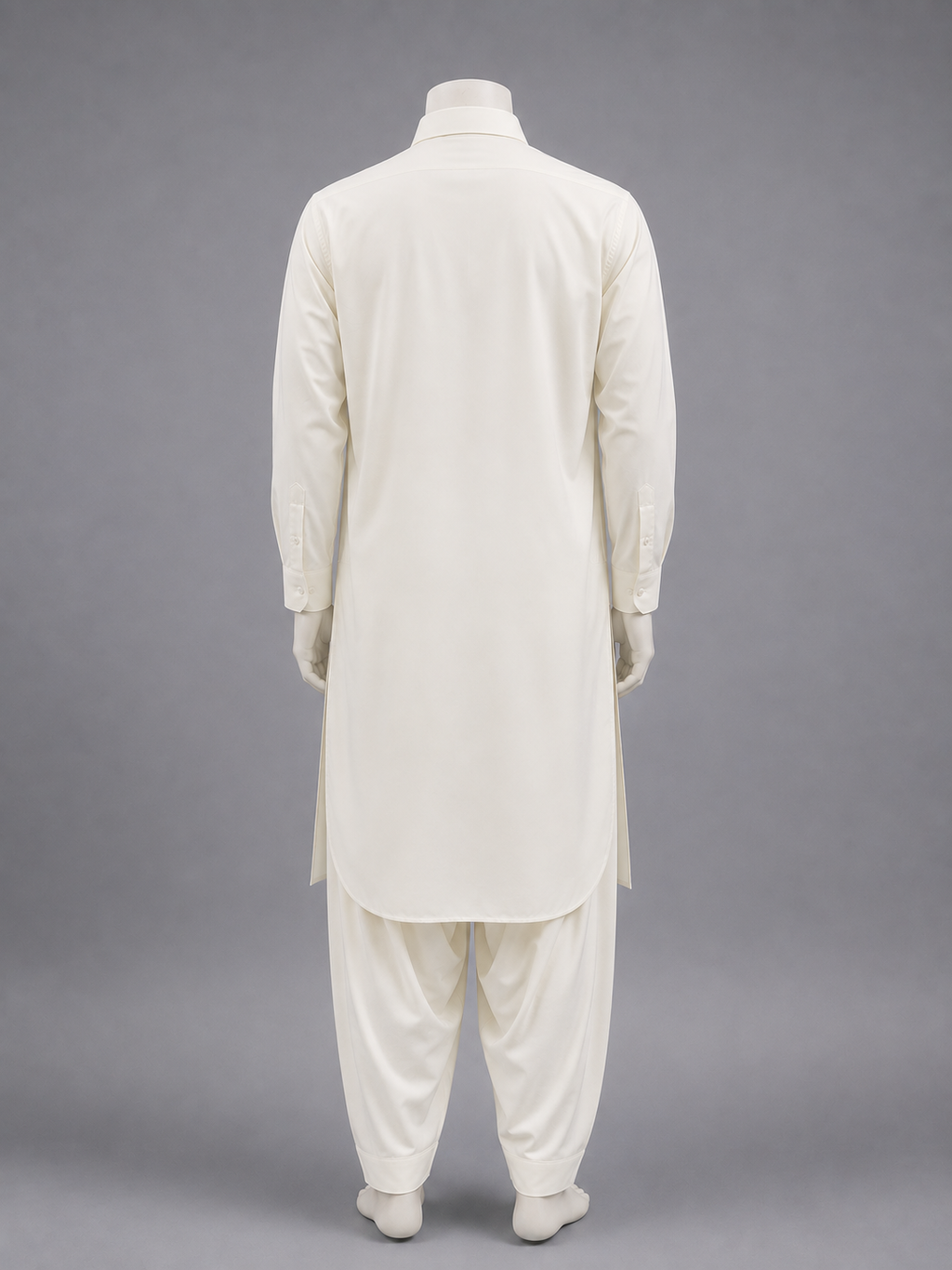 White Collar Shalwar Kameez