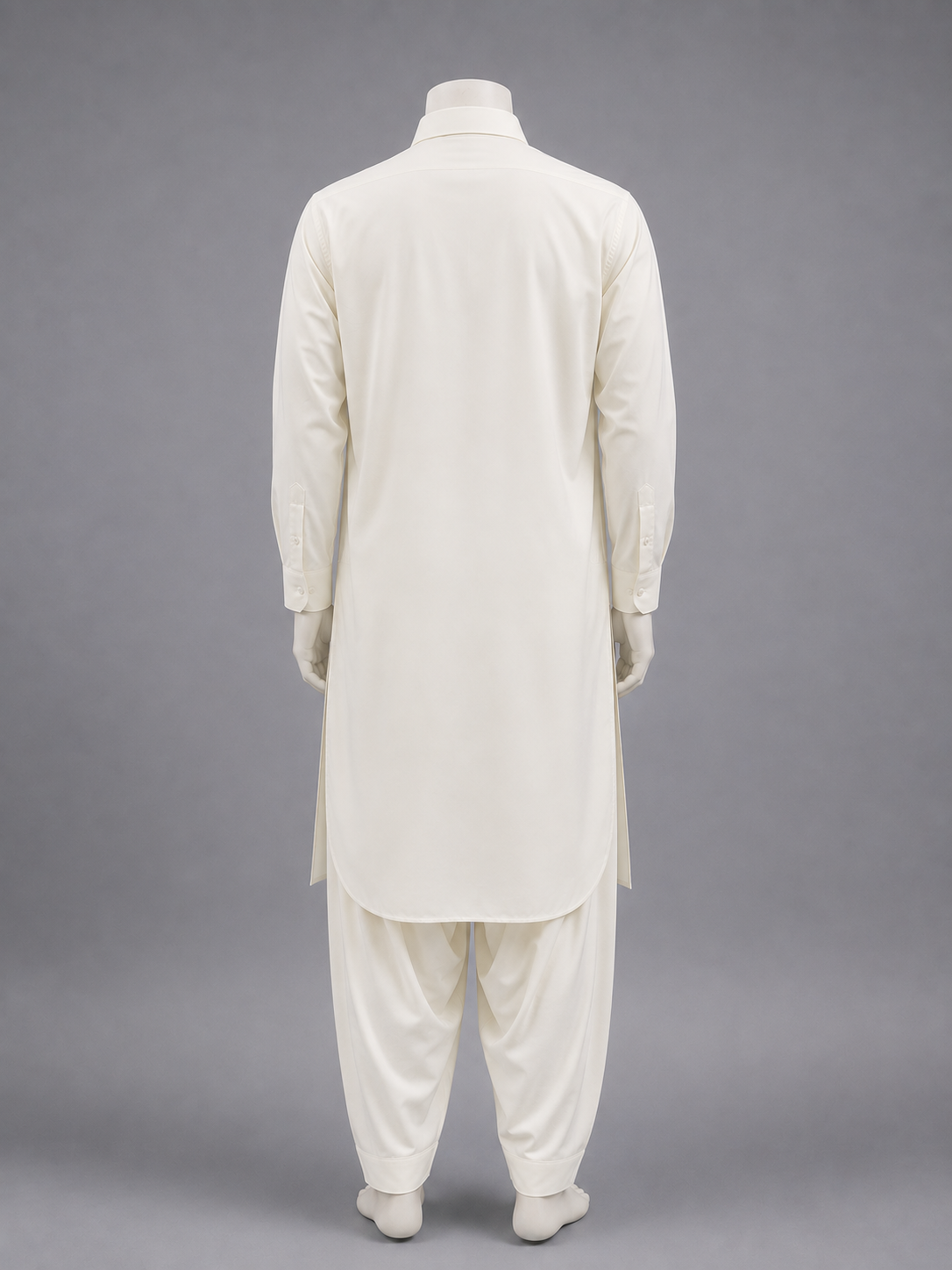 White Collar Shalwar Kameez