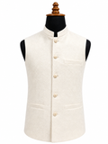 Ivory Patterned Waistcoat