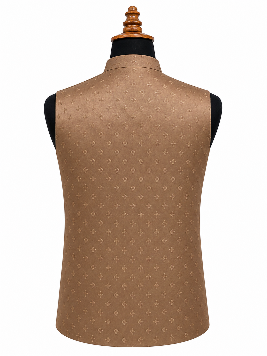 Mocha Tan Textured Waistcoat