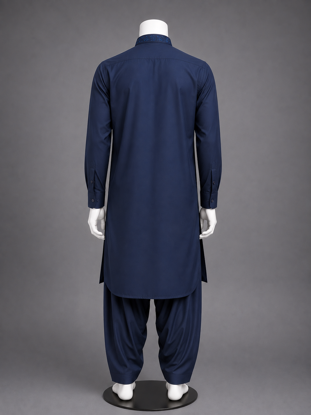 Navy Blue Embroidered Kurta Shalwar
