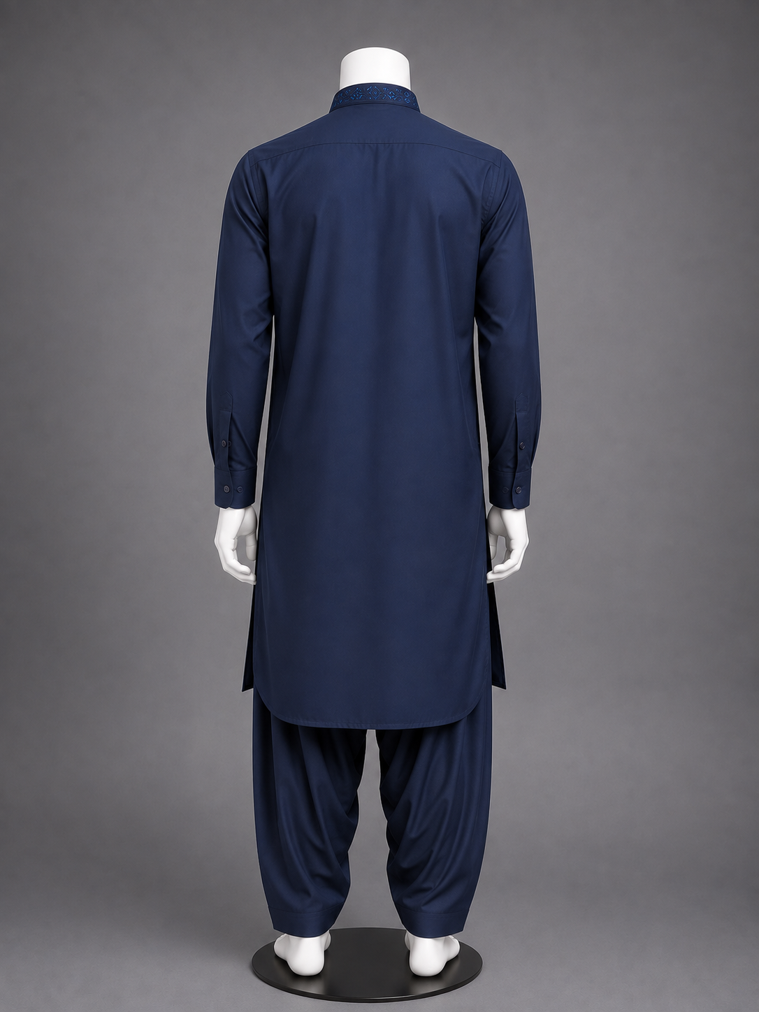 Navy Blue Embroidered Kurta Shalwar