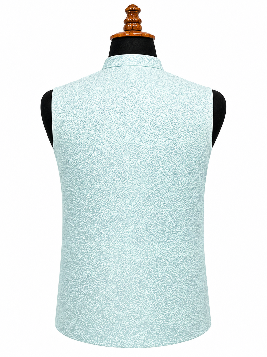 Mint Green Textured Waistcoat