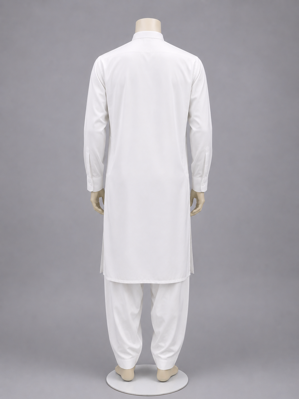 White Band Collar Kurta Shalwar