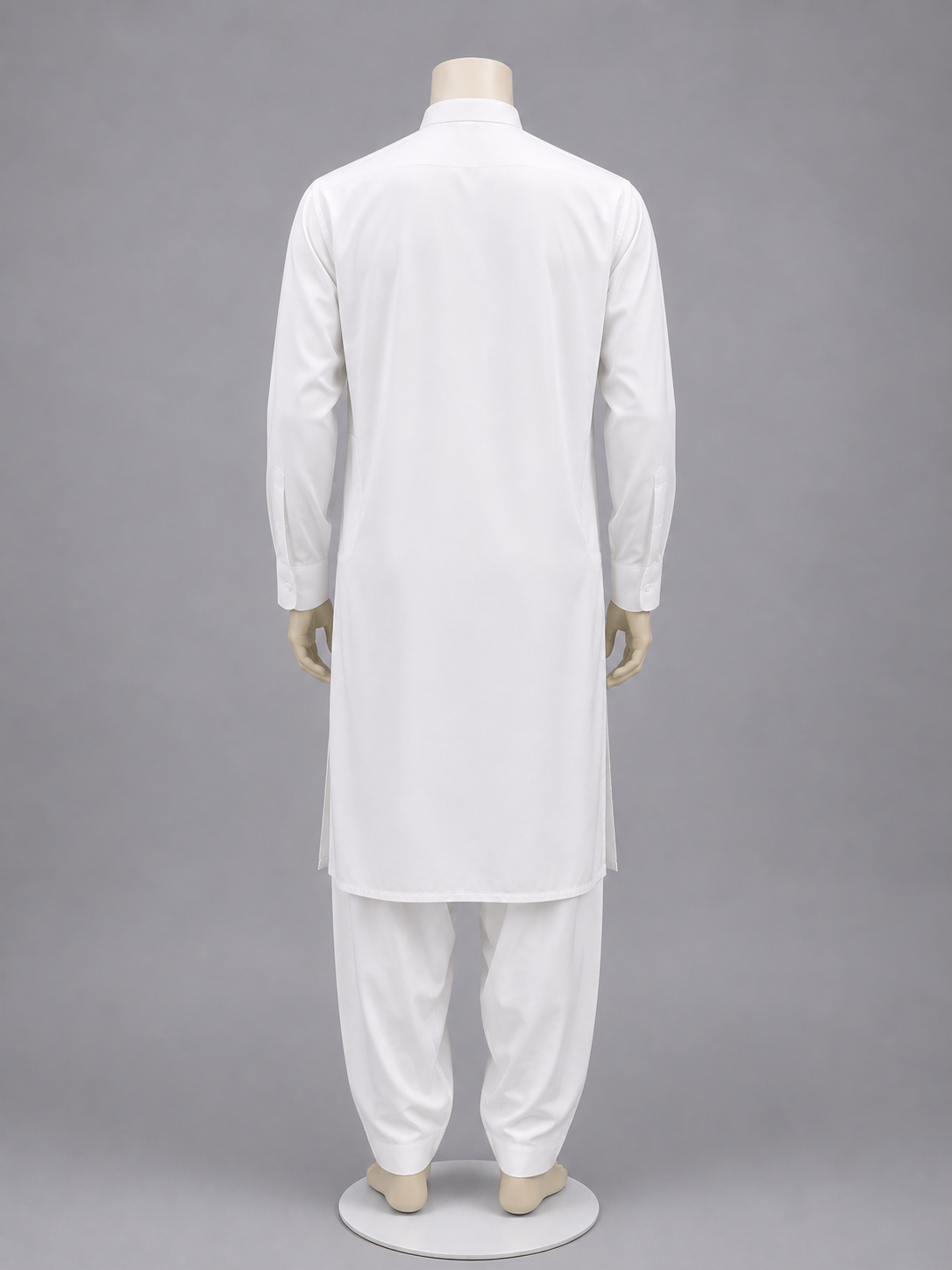 White Band Collar Kurta Shalwar