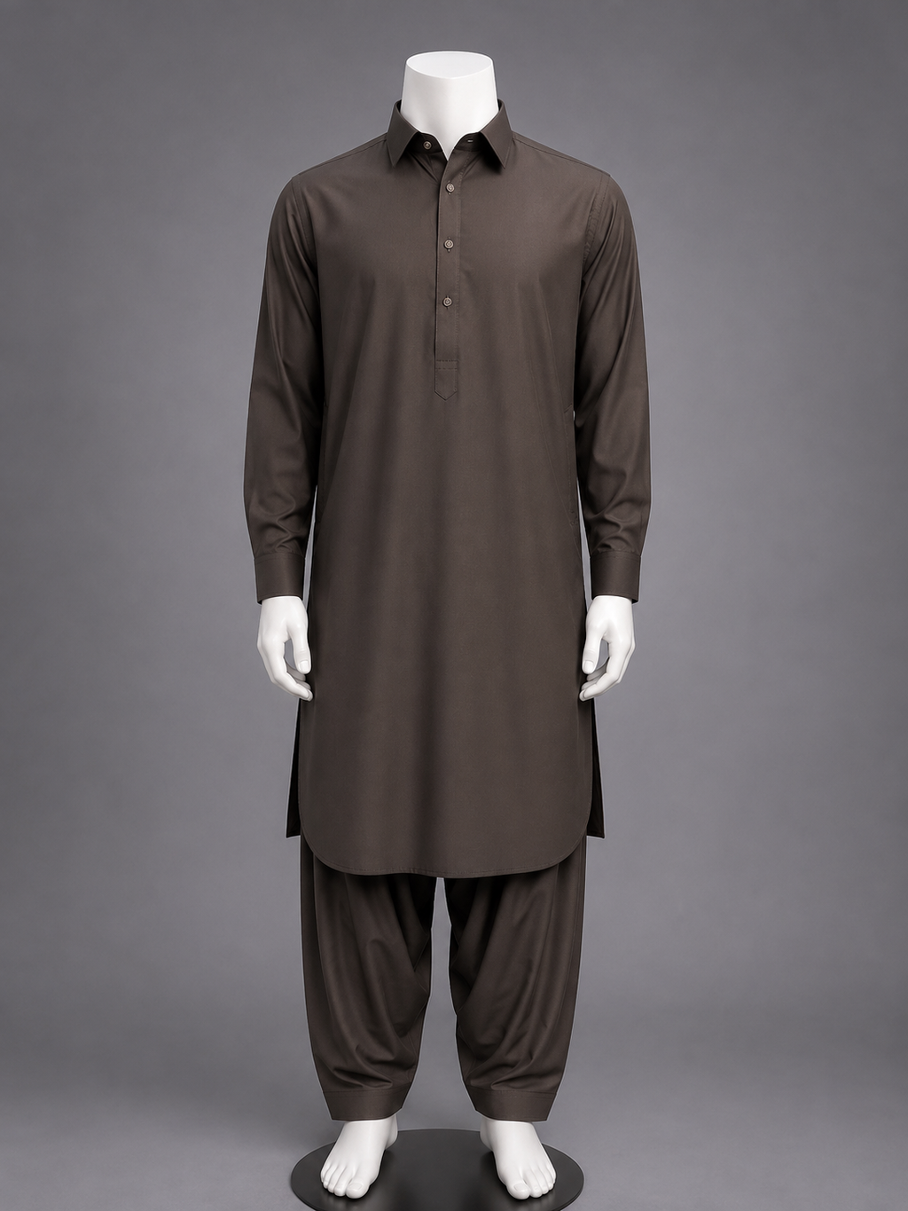 Dark Brown Classic Shalwar Kameez
