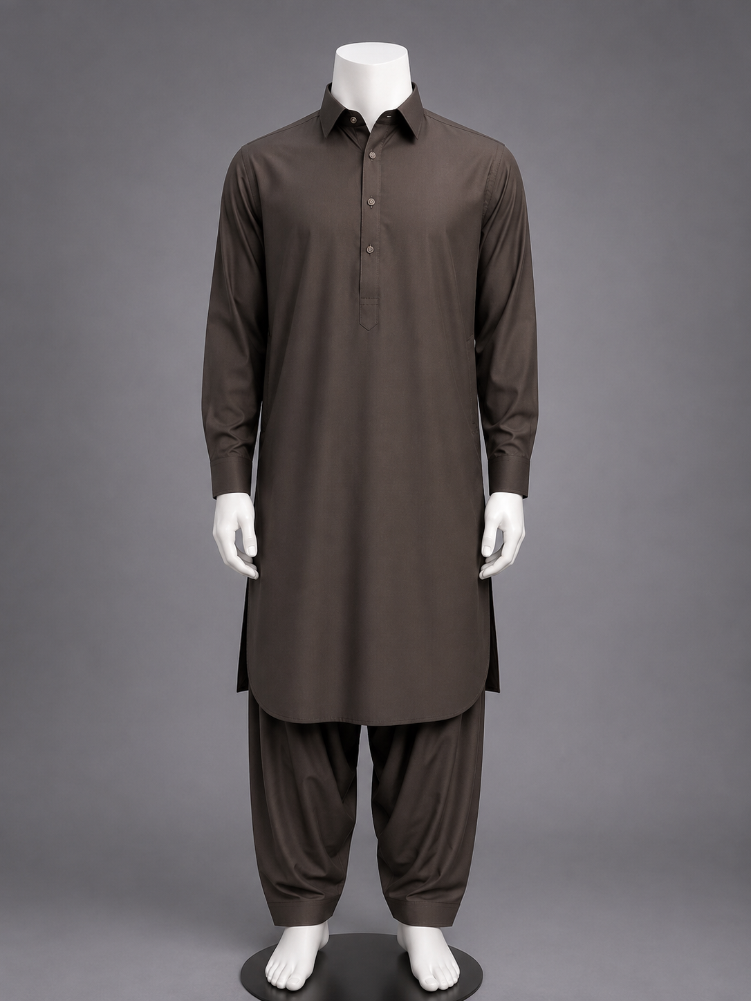 Dark Brown Classic Shalwar Kameez