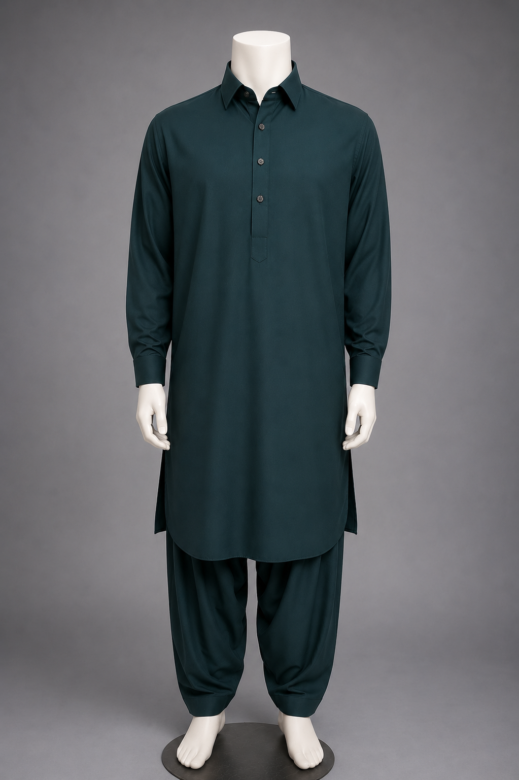 Deep Teal Classic Shalwar Kameez
