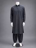 Charcoal Grey Classic Shalwar Kameez
