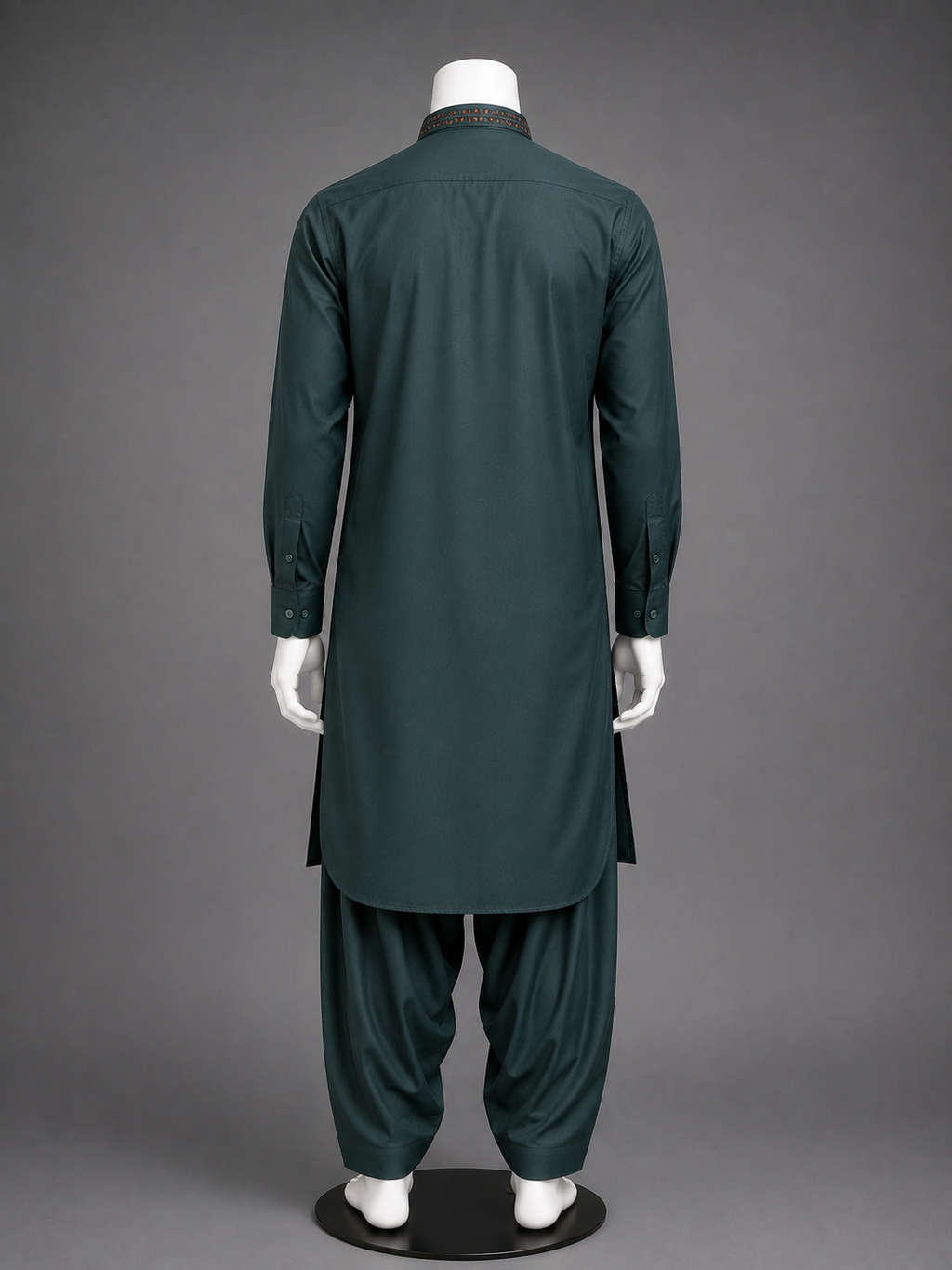 Deep Green Embroidered Kurta Shalwar