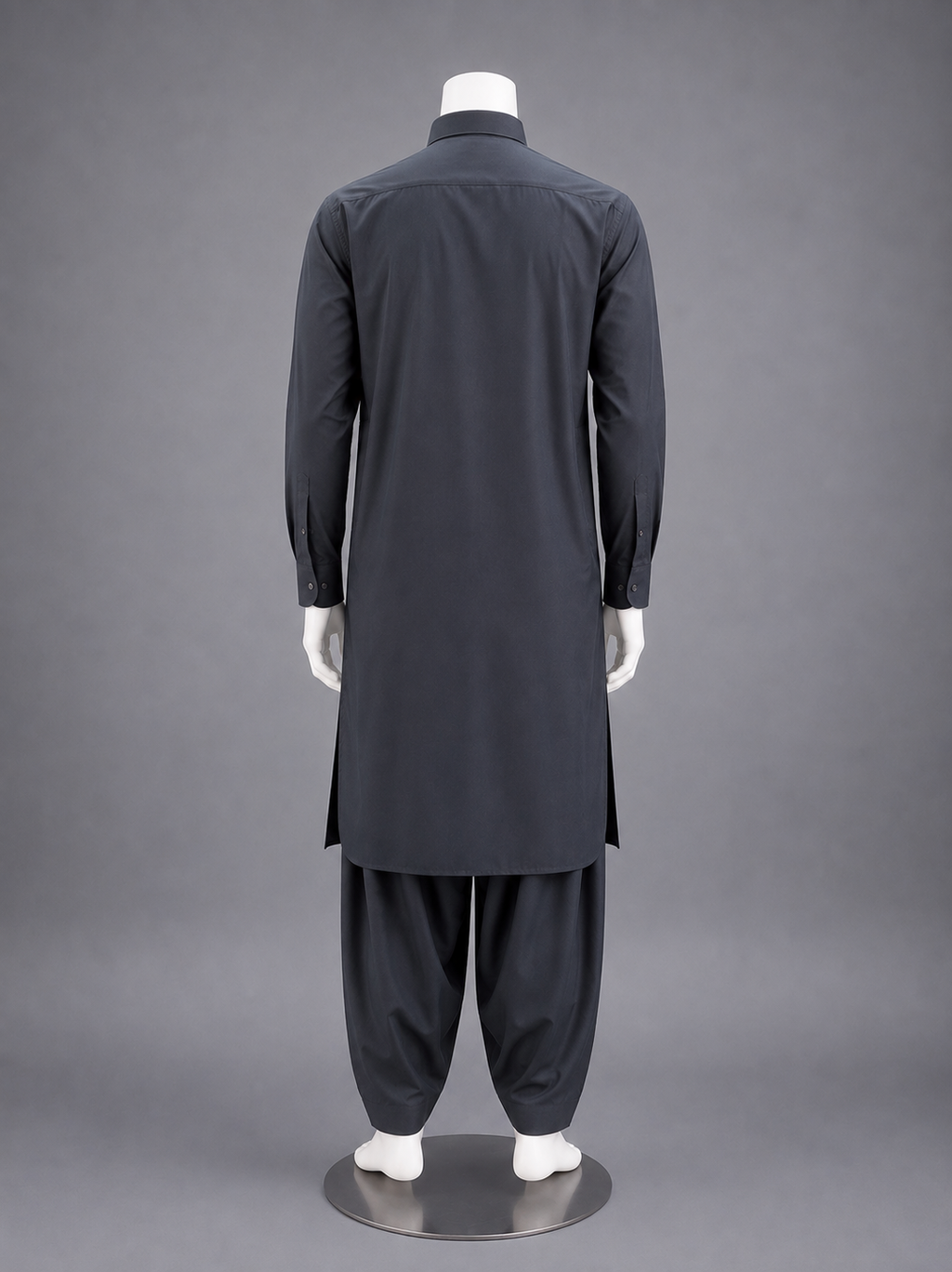 Charcoal Grey Classic Shalwar Kameez