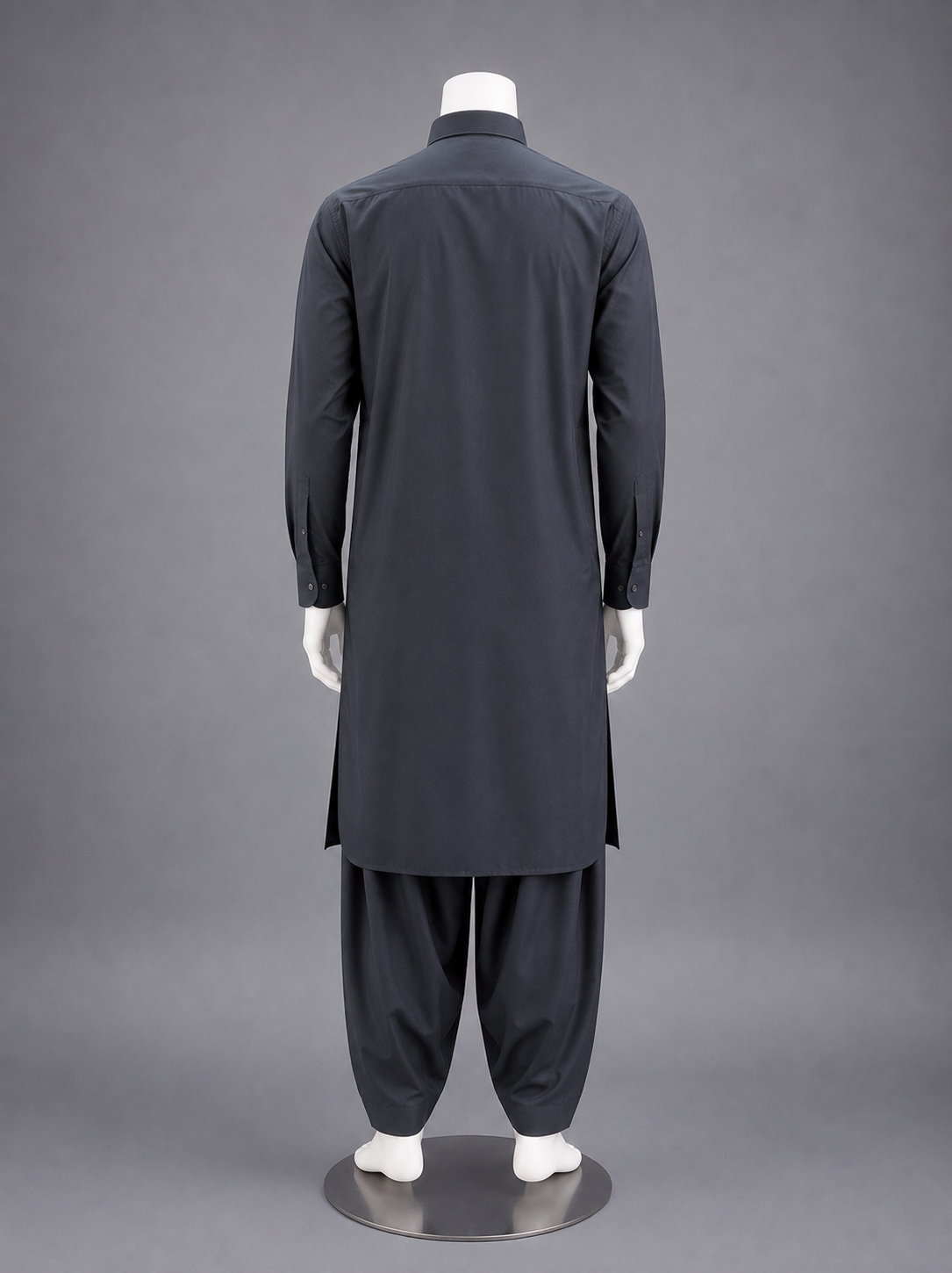 Charcoal Grey Classic Shalwar Kameez