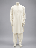 Off White Classic Kurta Shalwar