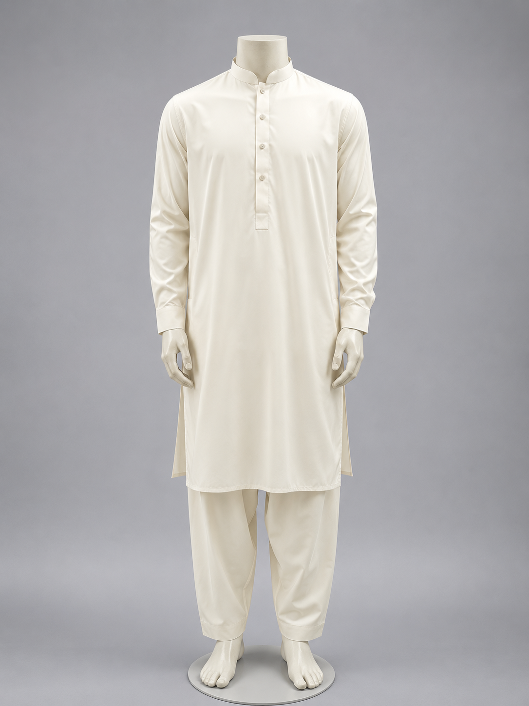 Off White Classic Kurta Shalwar