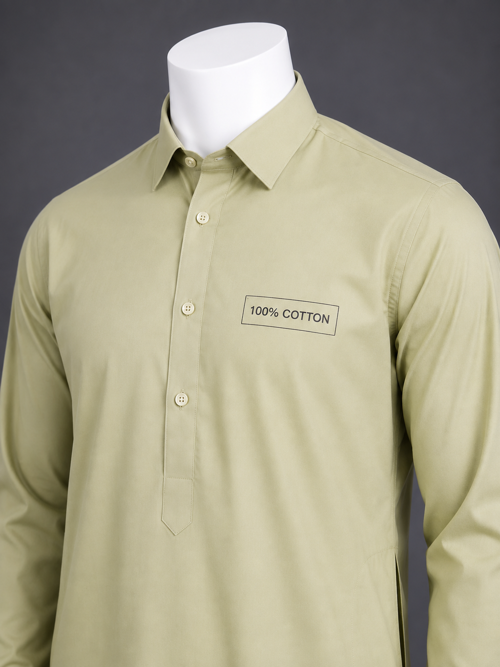 Pale Pistachio 100% Cotton Shalwar Kameez