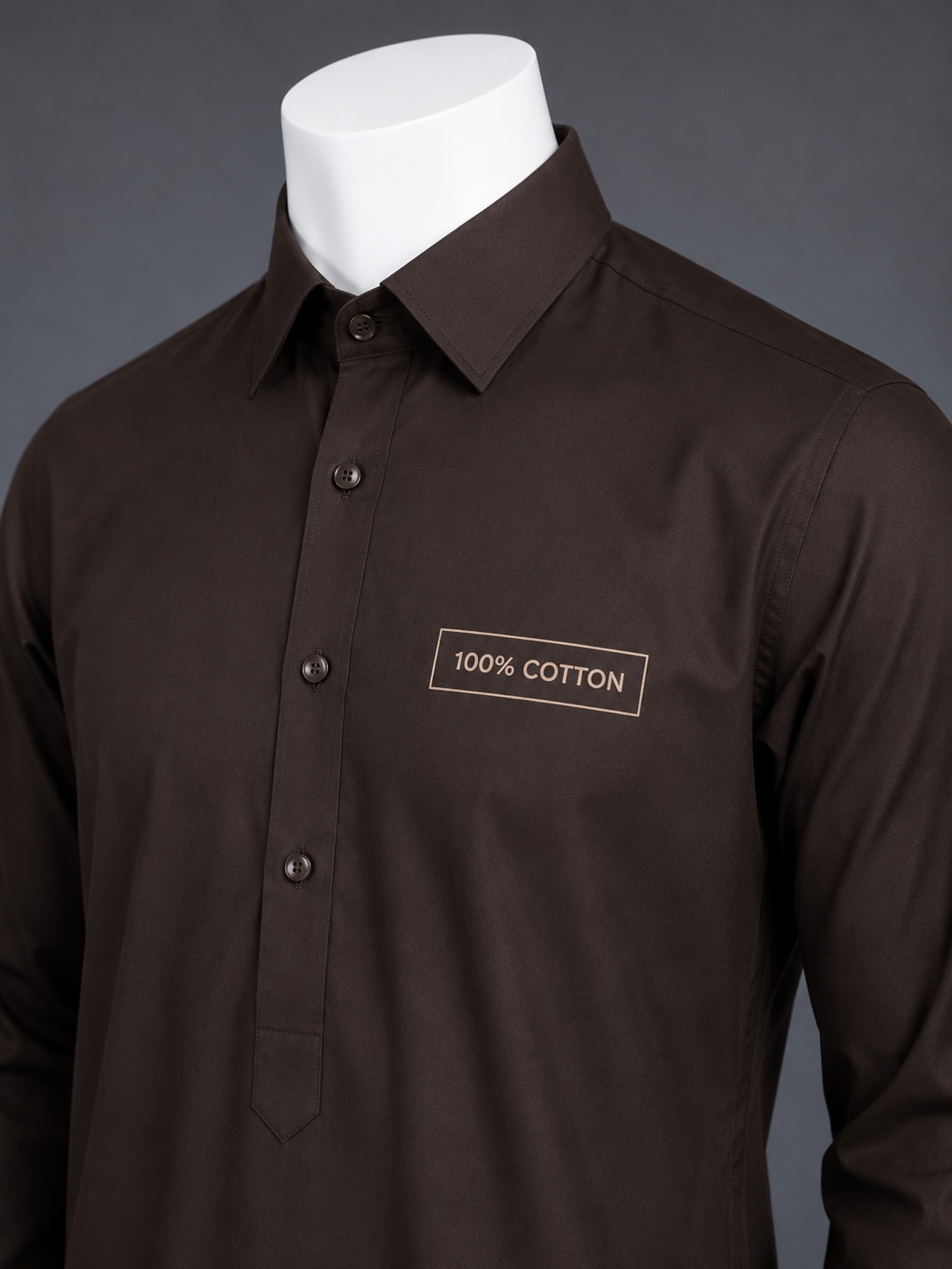 Dark Brown 100% Cotton Shalwar Kameez