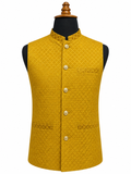 Mustard Textured Waistcoat