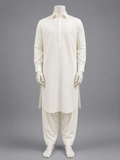 White Collar Shalwar Kameez