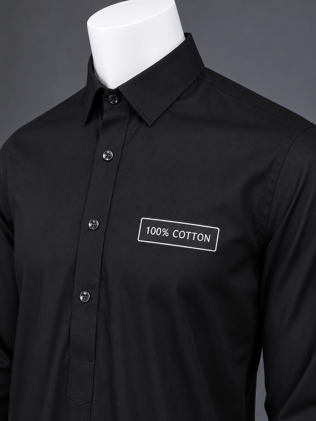 Black 100% Cotton Shalwar Kameez