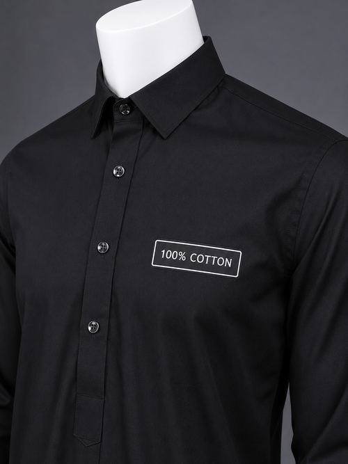 Black 100% Cotton Shalwar Kameez