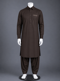 Dark Brown 100% Cotton Shalwar Kameez