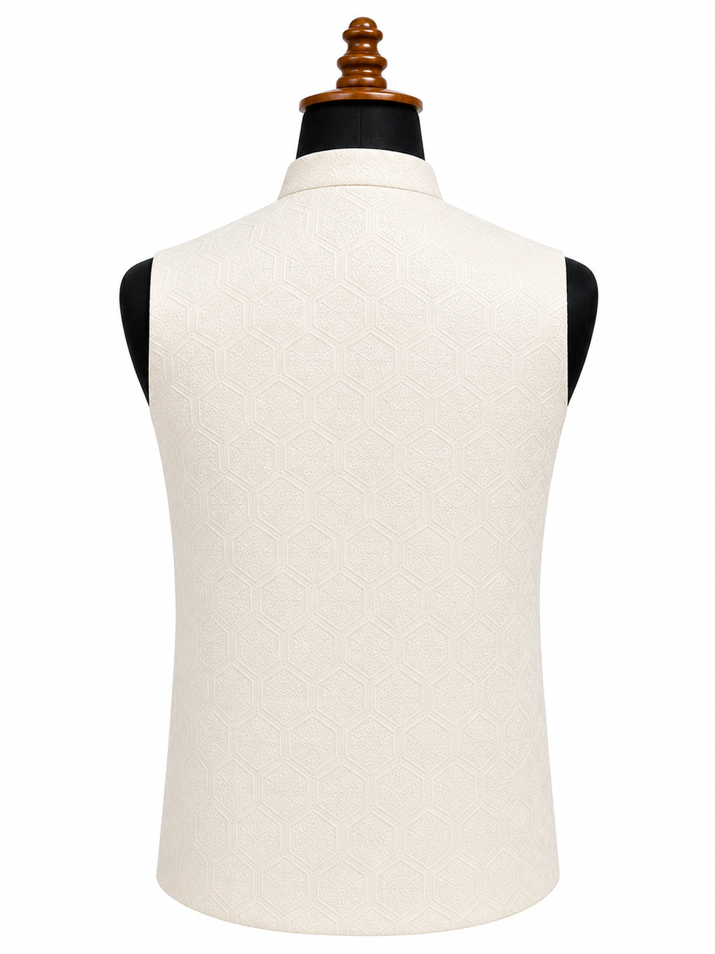 Ivory Patterned Waistcoat