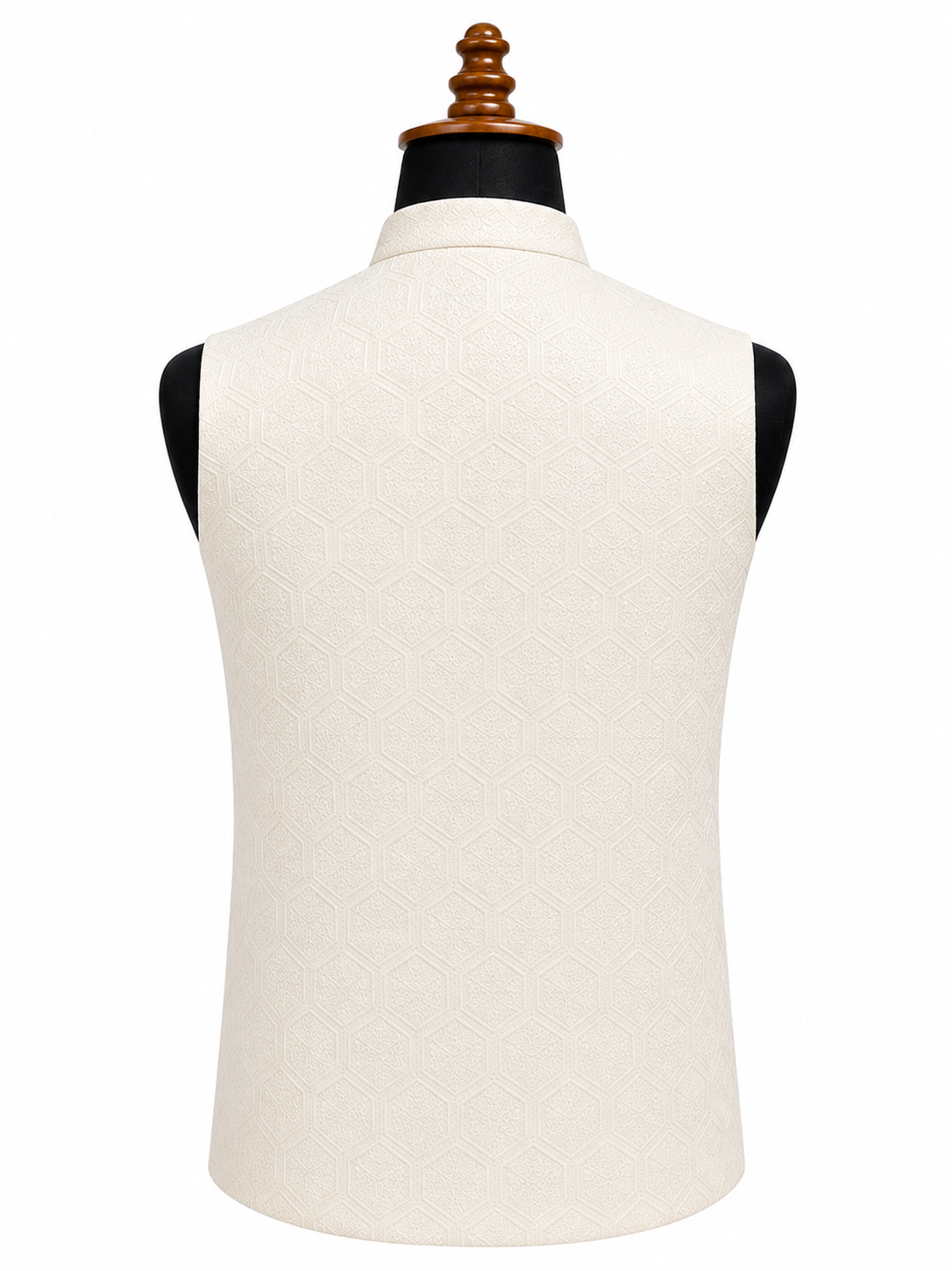 Ivory Patterned Waistcoat