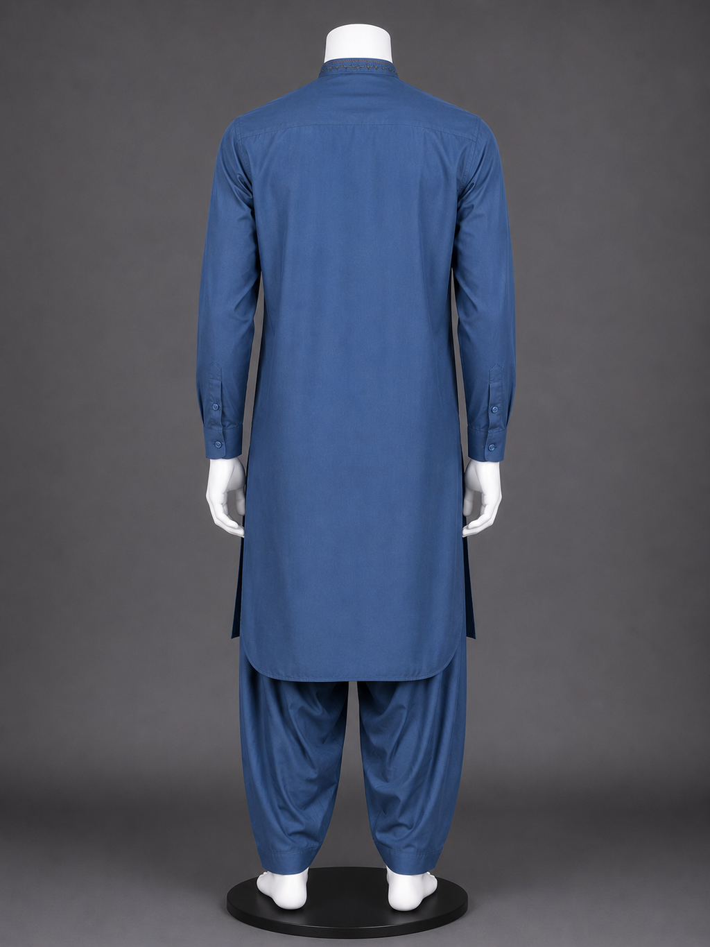 Royal Blue Embroidered Kurta Shalwar