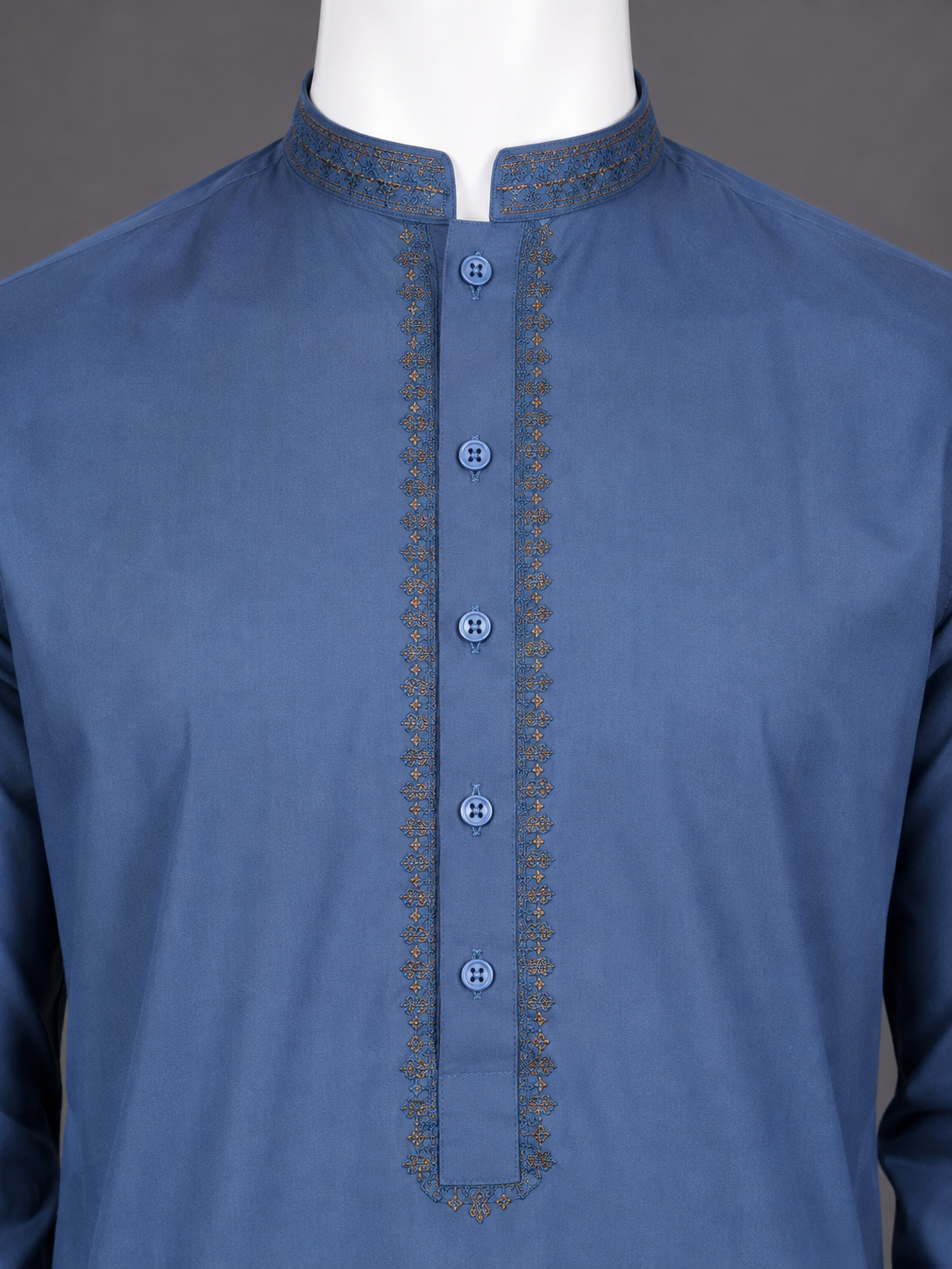 Royal Blue Embroidered Kurta Shalwar