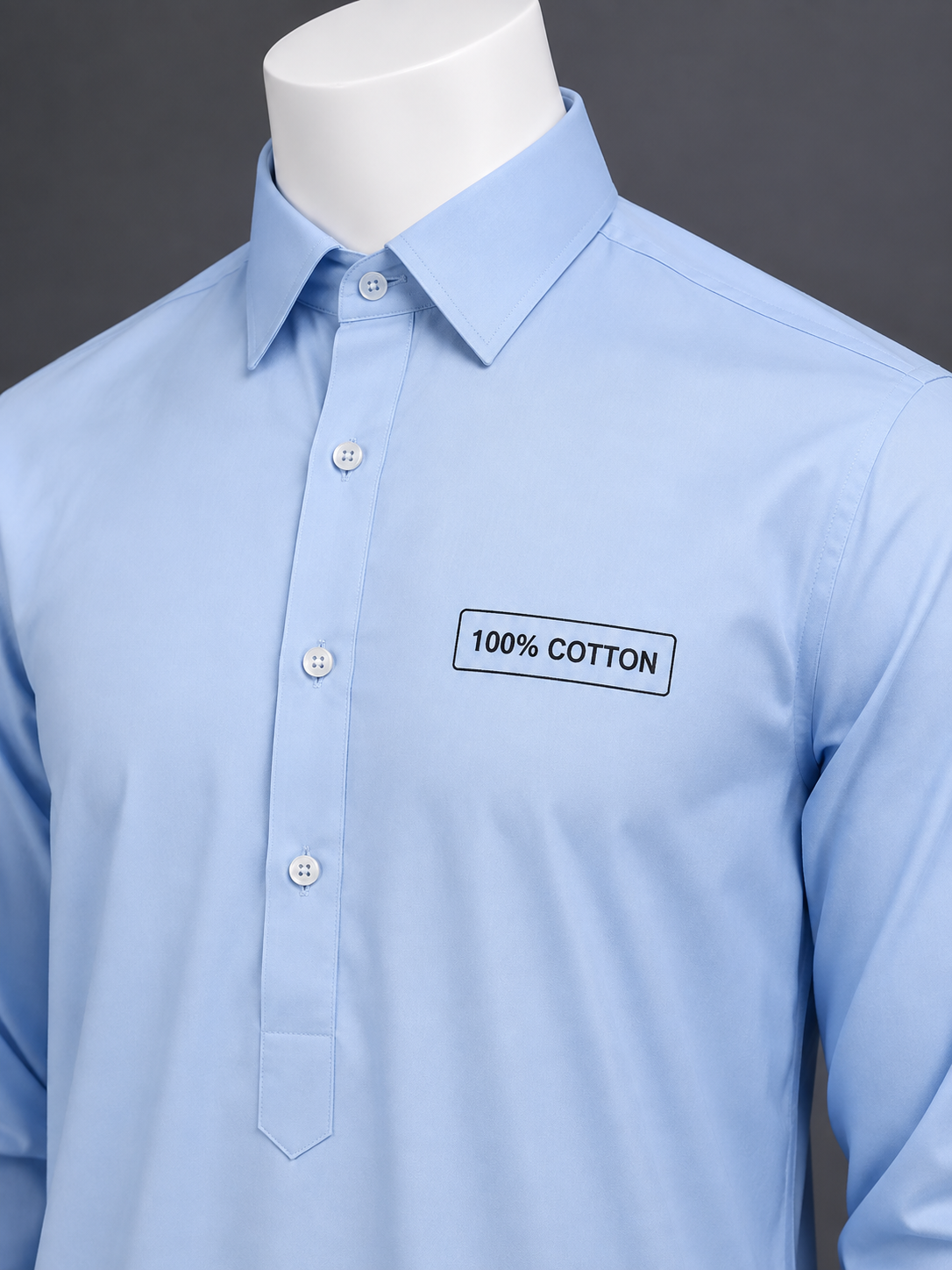 Light Blue 100% Cotton Shalwar Kameez